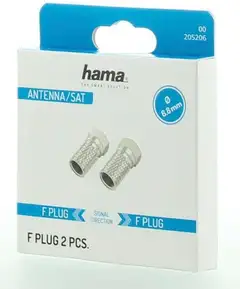 Hama F-liitin uros, 6,8 mm, kierrettävä, 2 kpl - 3