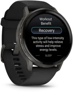 Garmin älykello Venu 4 – 45 mm, tummaharmaa, musta silikoniranneke - 6