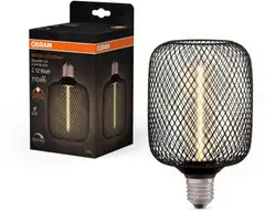 OSRAM LED-sisustuslamppu Decor Straw Square 100mm 3,5W 110lm 1800K E27 musta - 3