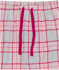 Actuelle naisten flanellipyjama 212A382518 - pink check - 4
