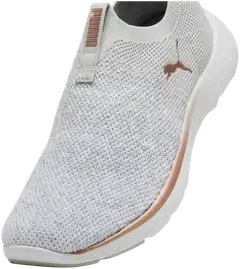 Puma naisten lenkkari Softride Remi Slip-On Knit - Ash Gray-PUMA White-Rose Gold - 6