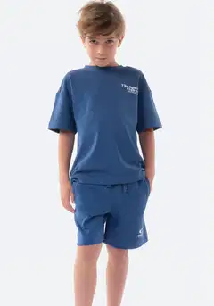 TEX lasten t-paita ja shortsit I276718 - INDIGO LIGHT - 1