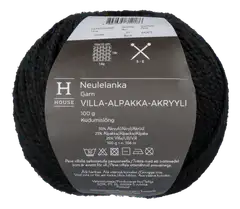 House neulelanka villa-alpakka-akryyli 112589 100 g Black 217 - 1