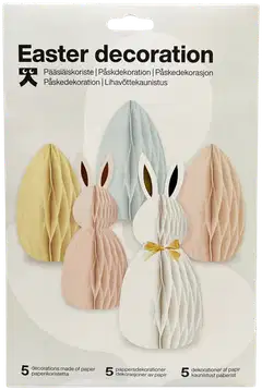 Toyrock Paperikennopuput  (2 kpl) 11*25 cm ja pääsiäismunat (3 kpl) 9*15 cm - 3