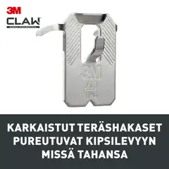 3M CLAW™-taulukoukku kipsilevylle, 11 kg 3PH11-4UKN, 4 ripustuskoukkua - 4