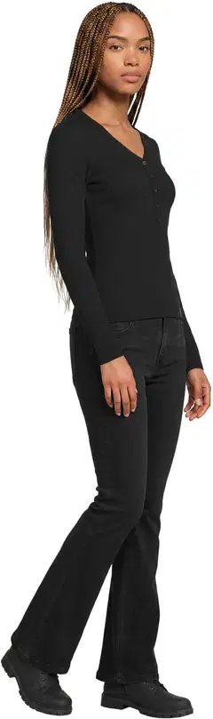 WKLY. naisten ribbitrikoopusero 213W282602 - Black - 4