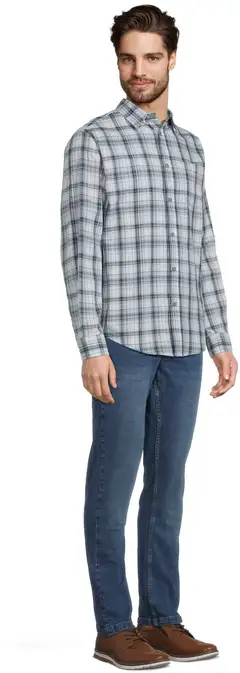 House miesten ruuduullinen kauluspaita 194H032610 - Blue check - 4