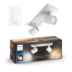 Philips Hue Runner -kohdevalaisin kahdella spotilla 4.2W 2200-6500K 400LM valkoinen - 4