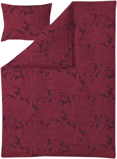 Finlayson satiini (Lyocell) pussilakanasetti Pioni 150X210+50X60 tumma punainen - 1