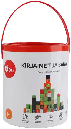 bo. puiset palikat Aakkoset ja sanat, suomenkielinen - 1
