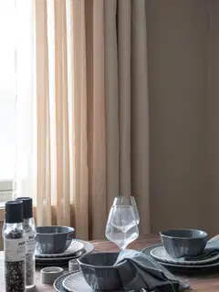 Hasta Viska läpikuultava verho, beige - 3