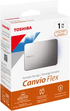 Toshiba ulkoinen kovalevy 1 TB Canvio Flex - 7