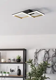 EGLO kattovalaisin Calliera LED 18,4W 52,5x31 cm musta/messinki - 5