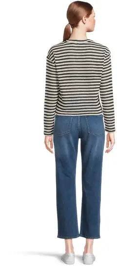 WKLY. naisten trikoopusero 213W090137 - ECRU/BLACK - 3