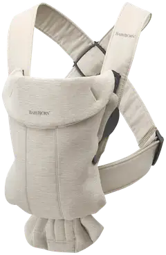 BabyBjörn vauvan kantoreppu mini - 3d jersey, vaalea beige - 2