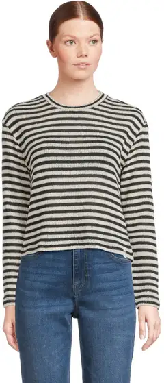 WKLY. naisten trikoopusero 213W090137 - ECRU/BLACK - 1