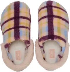 Crocs naisten tohveli Classic Cozzzy Plaid Slipper - Pink Caramel - 2