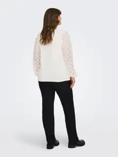 ONLY CARMAKOMA naisten paita Careffie - Cloud dancer - 4