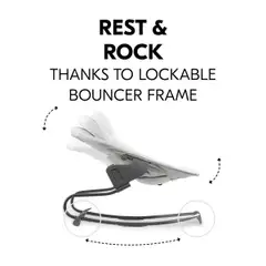 Hauck sitteri Alpha Bouncer Premium vaalean harmaa - 17
