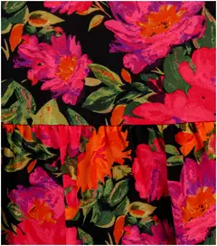 Now Curvy naisten lyhyt kuosimekko 107772, D-mitoitus - Printet pink - 3