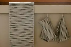 Lapuan Kankurit Hohto saunatyyny valko-harmaa pellava-puuvilla - 3