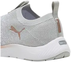 Puma naisten lenkkari Softride Remi Slip-On Knit - Ash Gray-PUMA White-Rose Gold - 4