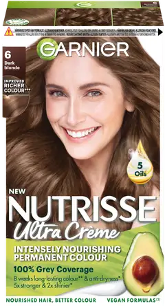 Garnier Nutrisse Ultra Creme 6.0 Dark Blonde Tummanvaalea kestoväri 1kpl - 2