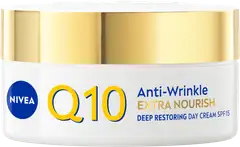 NIVEA 50ml Q10 Anti-Wrinkle Extra Nourish Deep Restoring Day Cream SK 15 -päivävoide - 2