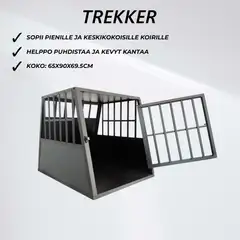 Trekker koiran kuljetushäkki M 65x90x69,5 cm musta - 7