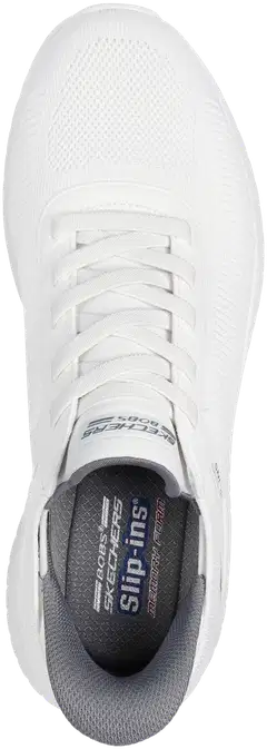 Skechers miesten Slip-Ins loafer Bobs Sport Squad Chaos Solid Step White - WHITE - 4