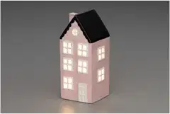 Finnlumor Talolyhty LED-valoilla 21 cm Århus Vaalean  punainen/musta - 3