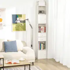 SoBuy säilytyskaappi valkoinen STR10-W - 2