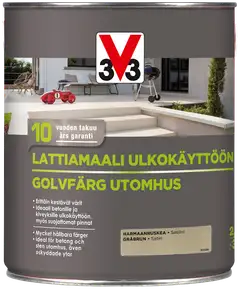 V33 2,5l lattiamaali betonille vesiohenteinen harmaanruskea - 1