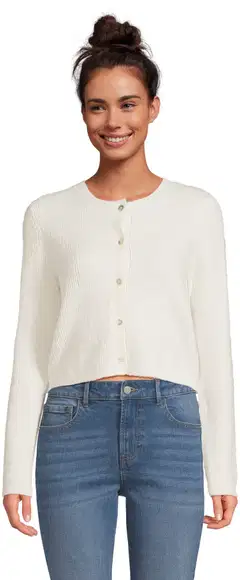 WKLY. naisten lyhyt neuletakki villasekoite 213W312681 - OFF WHITE - 1