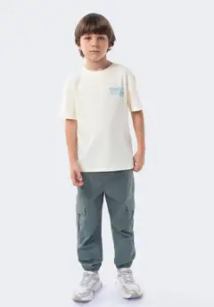 TEX Lasten t-paita autot I276709 - YELLOW 2 - 4