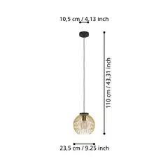 EGLO Riippuvalaisin 40W Ø23,5cm Venezuela kulta/musta - 3
