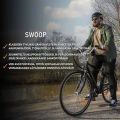 Swoop sähköpyörä Classic 28" 7-vaihdetta 36V/250W musta - 10