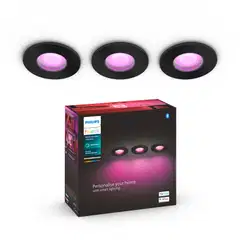 Philips Hue Xamento -upotettu alasvalo kylpyhuoneeseen 4.2W 2000-6500K 1200LM musta 3 kappaletta - 3