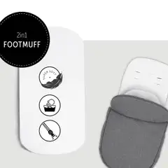 Hauck tuplarattaat Atlantic Twin harmaa - 31