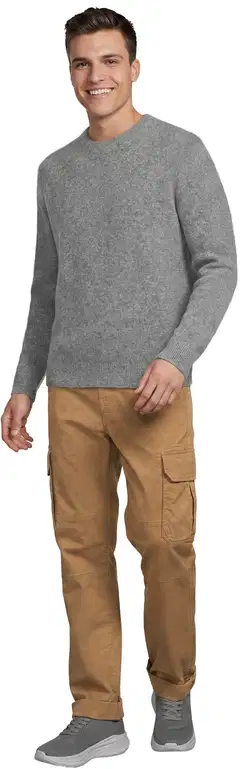 WKLY. miesten pehmeäpintainen neulepusero O-pääntiellä 195W362670 - grey melange - 4