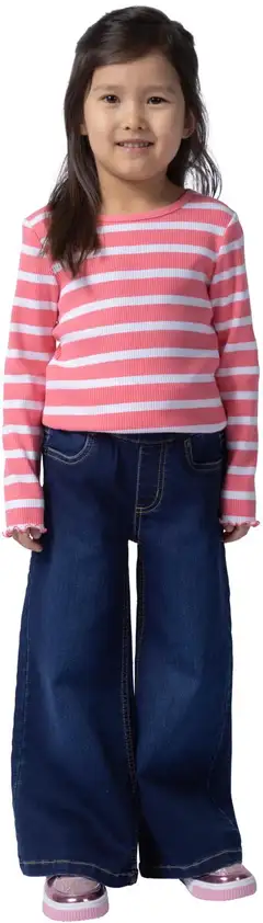 Ciraf lasten rib trikoopaita 25tc260212 - Pink stripes - 4