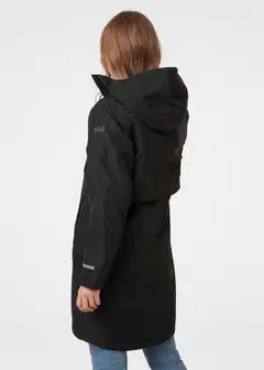 Helly Hansen naisten pitkä kevytvanutakki Aspire Rain 53517 - BLACK - 6