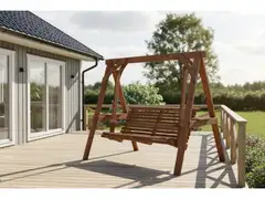 Salla-keinu, perinnemalli, ruskea kestopuu - 3