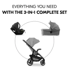 Hauck yhdistelmävaunut Shop N Care Trio Set 0-25 kg harmaa - 24