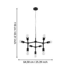 EGLO riippuvalaisin Bocadella 9-os. musta - 4