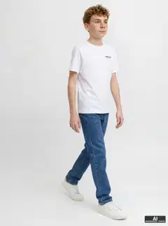 JJ REBEL JUNIOR lasten farkut - Blue Denim - 6