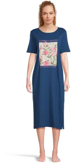 Actuelle naisten yöpaita 212A042628 - Navy Peony - 1