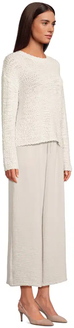 WKLY. naisten pehmeäpintainen neulepusero 213W301500 - Off White - 4