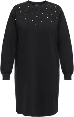 ONLY CARMAKOMA naisten collegemekko Carvioletta helmi yksityiskohdilla - BLACK - 1