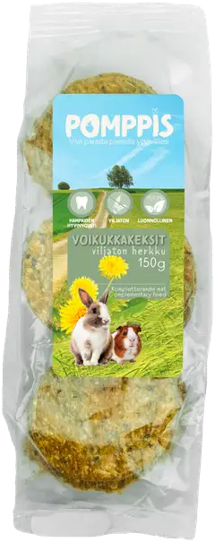 Pomppis jyrsijän viljaton voikukkakeksit 150g - 2